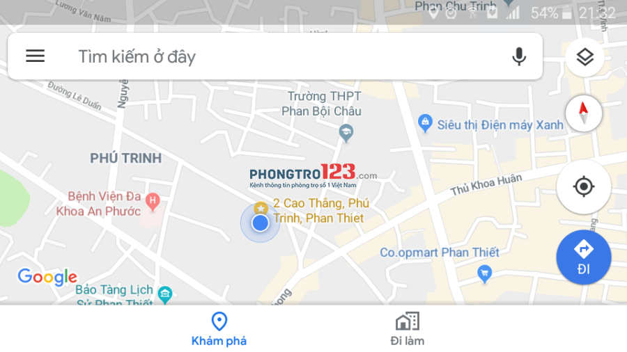 phòng trọ Phú Trinh, Phan Thiết, Bình Thuận