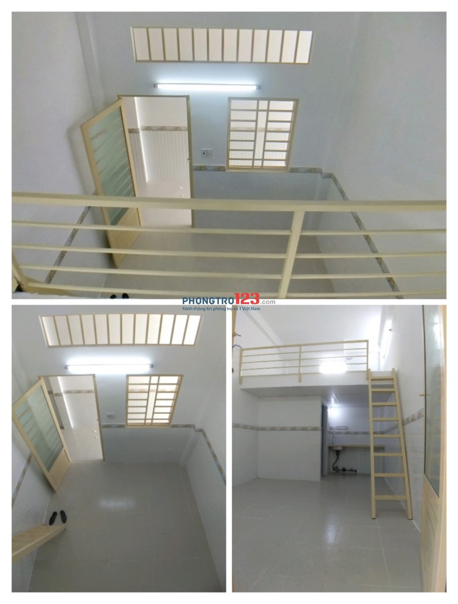 Phòng Gác lửng Cao lót gạch men mới xây xong hẻm 167 Huỳnh Tấn Phát Q7, Giá rẻ: 3,000,000 có cửa sổ, giờ giấc tự do.