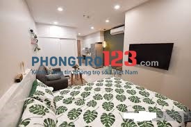 Phòng 40m2+1PN riêng+bếp, đầy đủ tiện nghi, ban công, thang máy Lê Hồng Phong, giá 5.0tr/th