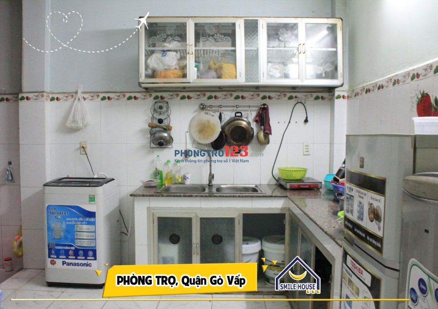 Phòng trọ trong nhà nguyên căn ở 1-2 người free máy giặt bếp tủ lạnh cách 981 Lê Đức Thọ 100m