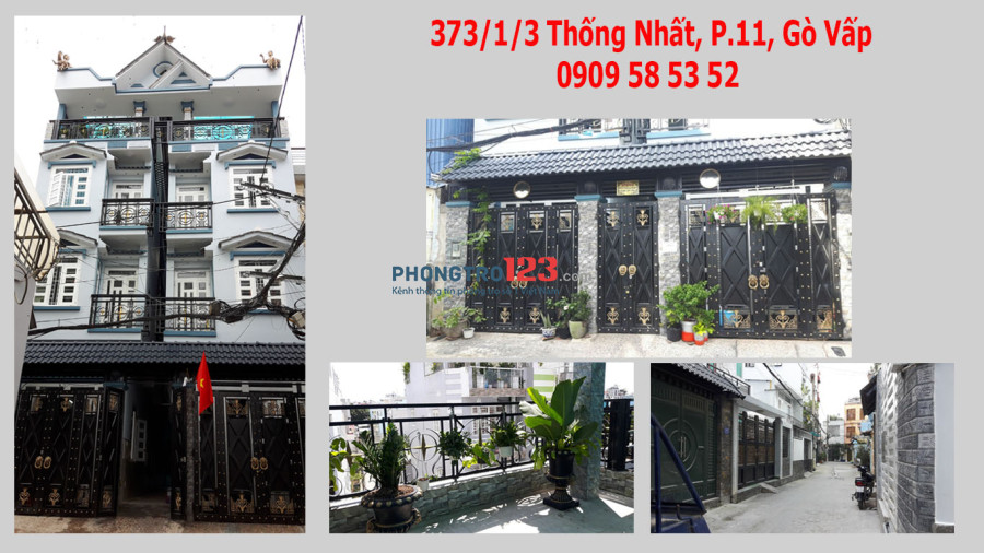 Cần thêm 1 bạn nữ ở ghép tại Thống Nhất, Gò Vấp, HCM (chi phí trọn gói 1.6 triệu/người/tháng)