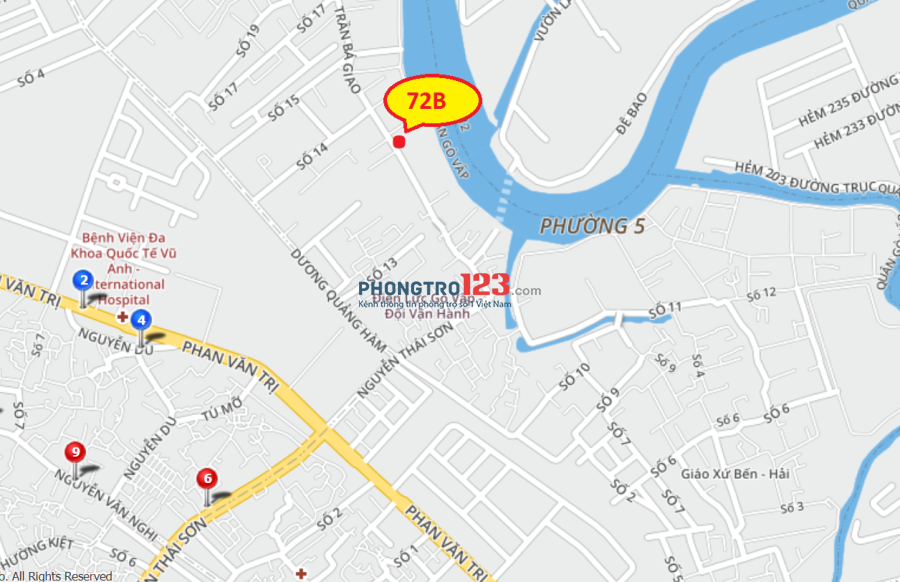 Phòng gần ĐH Công Nghiệp và Văn Lang đủ tiện nghi, giờ tự do. Giá 2tr8