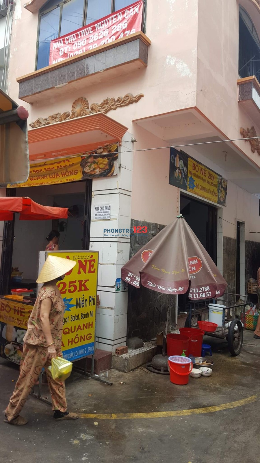 Cho thuê nhà nguyên căn quận 1, phường Cầu Kho