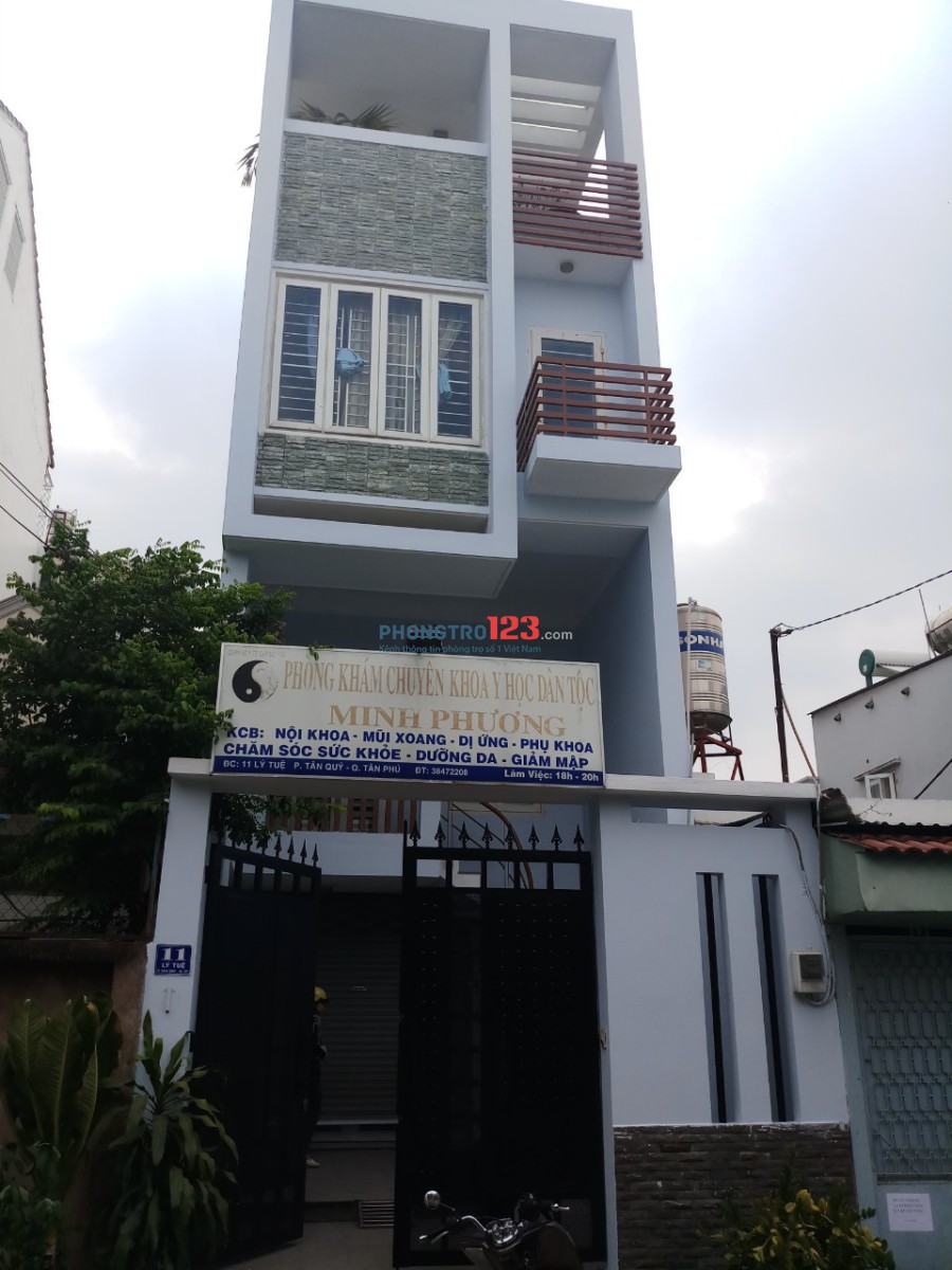 Nhà 1 trệt 4 lầu 300m2 số 11 đường lý tuệ, Tân Quý, Tân Phú