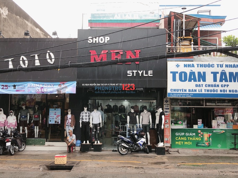 Cần sang shop quần áo Nam Mặt tiền đường Nguyễn Ảnh Thủ, Q.12. LH: Mr Công 0906849599