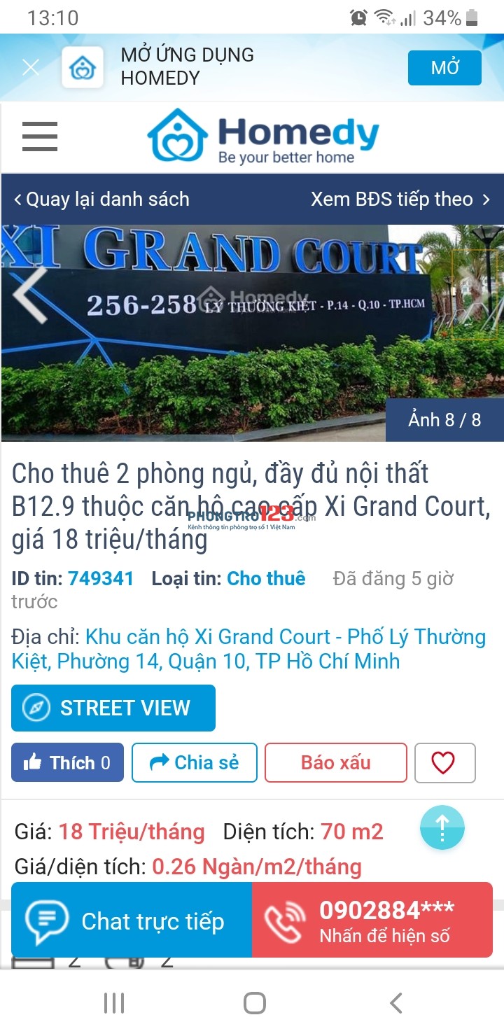 Mình đang muốn thuê căn hộ 2 phòng ngủ ở Xi Grand Court Lý Thường Kiệt. Nên tìm bạn ở ghép ạ, nam nữ điều được