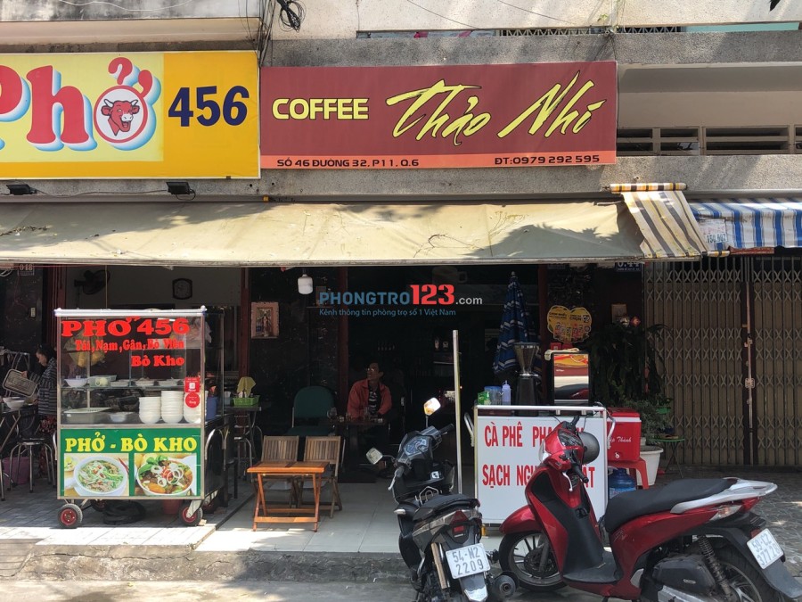 Cần sang lại quán cafe đầy đủ vật dụng mặt tiền đường số 32, P.10, Q.6 Ms Minh