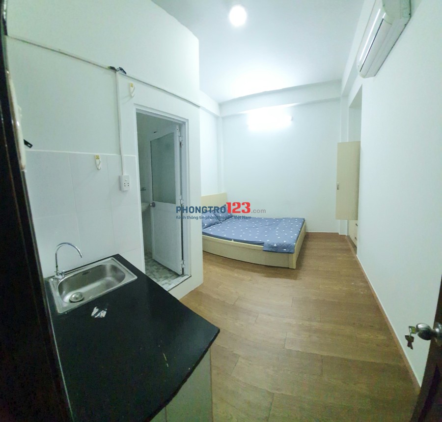 Phòng trọ 20m2 Nguyễn Sơn Hà, Q3 + Cửa sổ + full nội thất + bếp riêng từng phòng