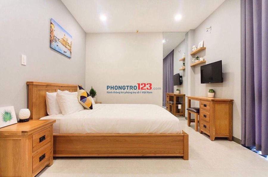 Cho thuê căn hộ 25m2 Đề Thám, Quận 1- Siêu mới, siêu đẹp