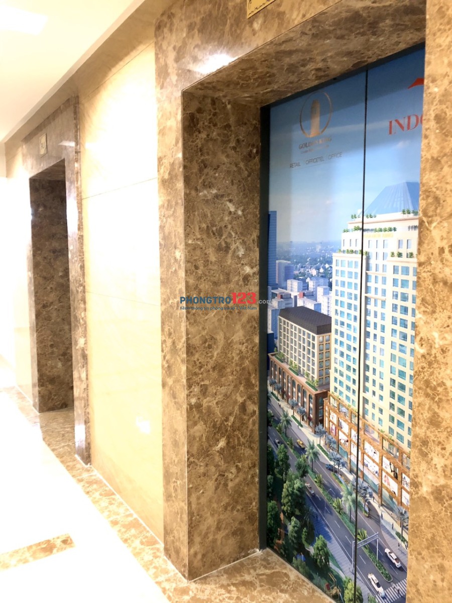 Chính chủ cho thuê căn hộ mới 100% Officetel Gold King Q.7 32m2 1pn. Giá 14tr/tháng