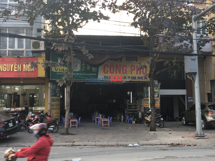 Cho thuê mặt bằng kinh doanh 350m2 trung tâm TP Vinh, Nghệ An