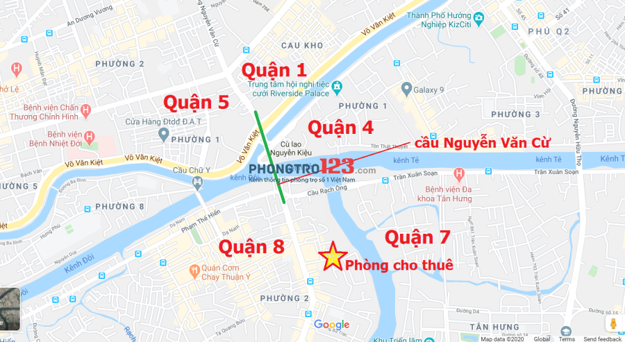 Phòng tiện nghi quận 8, đường Dương Bá Trạc, ngay cầu Nguyễn Văn Cừ, có ban công