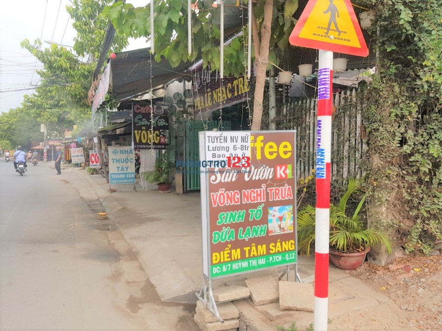 Sang quán Cafe 250m2 võng Q.12, 160 triệu, mặt bằng 7 triệu/tháng, đông khách, khu công nhân, hợp