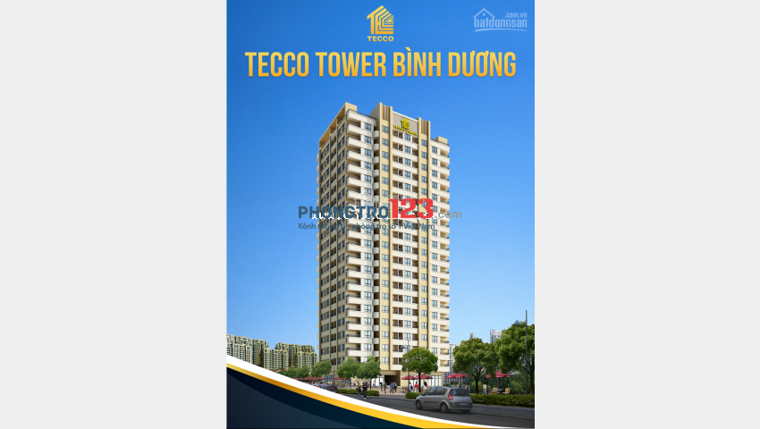 Cho thuê căn hộ Tecco Tower Bình Dương 62m2 2PN 2WC giá rẻ