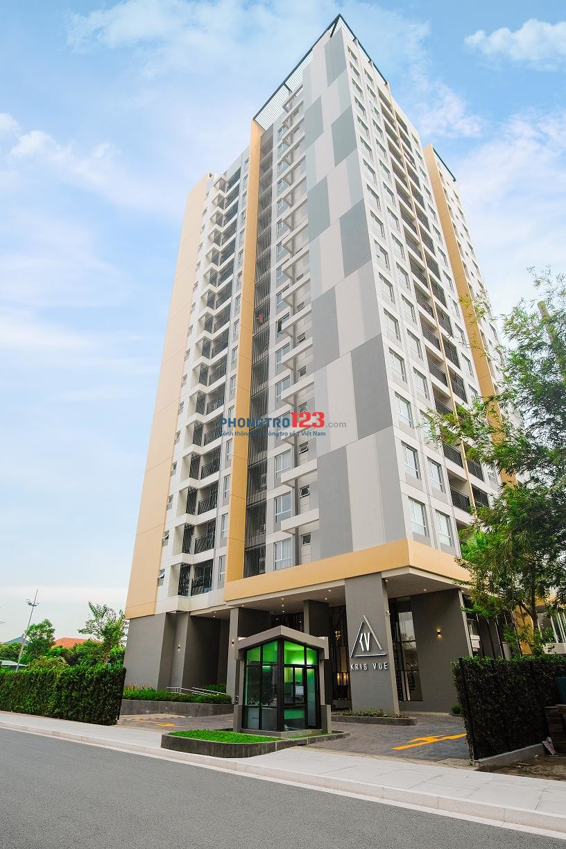 Cho thuê căn hộ cao cấp Kris Vue Nguyễn Duy Trinh Q2 1PN 50m2 Full nội thất giá 9,5tr/tháng