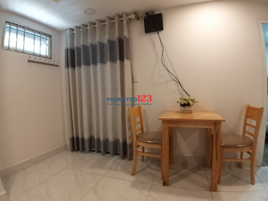 Cho thuê phòng mới xây 25m2, Full nội thất tại Huỳnh Tịnh Của, P.19, Q.Bình Thạnh. Giá từ 5tr/tháng