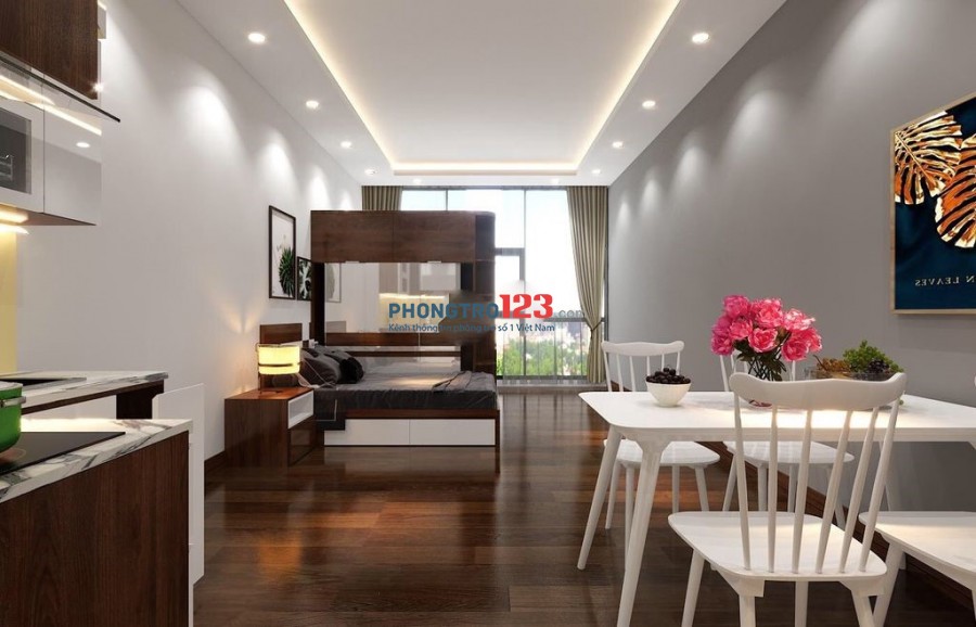 Cho thuê căn hộ dịch vụ mới 100%, Full nội thất nhà mặt tiền 164 Ung Văn Khiêm, Q.Bình Thạnh