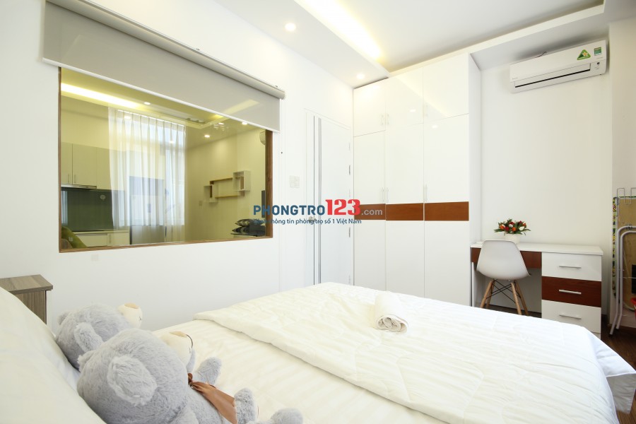 Căn hộ dịch vụ 1 phòng ngủ 40m2 tại chi nhánh Smiley Apartment 7 tại số 214 / B15D đường Nguyễn Trãi, quận 1 (Đang trống