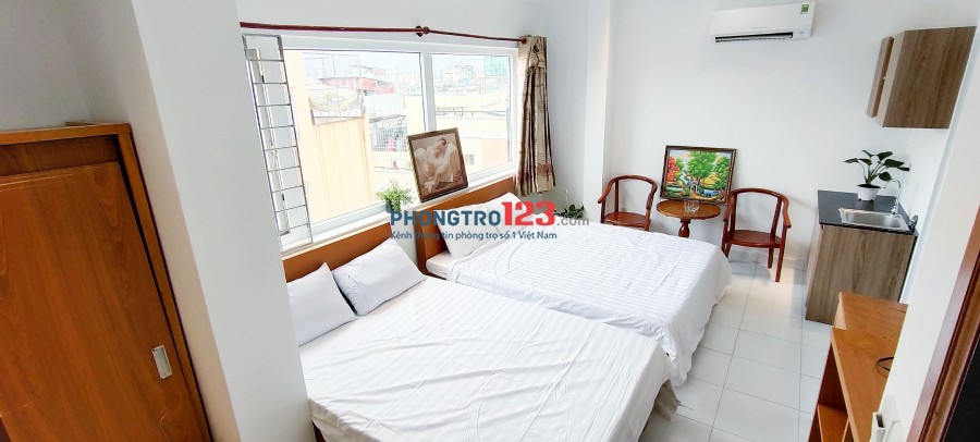 Cho thuê phòng 2 giường ngủ full nội thất có cửa sổ ngay đường Đào Duy Anh quận Phú Nhuận giá 4tr