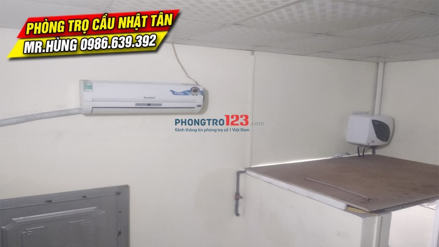 Cho thuê phòng trọ chân Cầu Nhật Tân - Xã Vĩnh Ngọc, diện tích 30m2 (Có điều hòa)