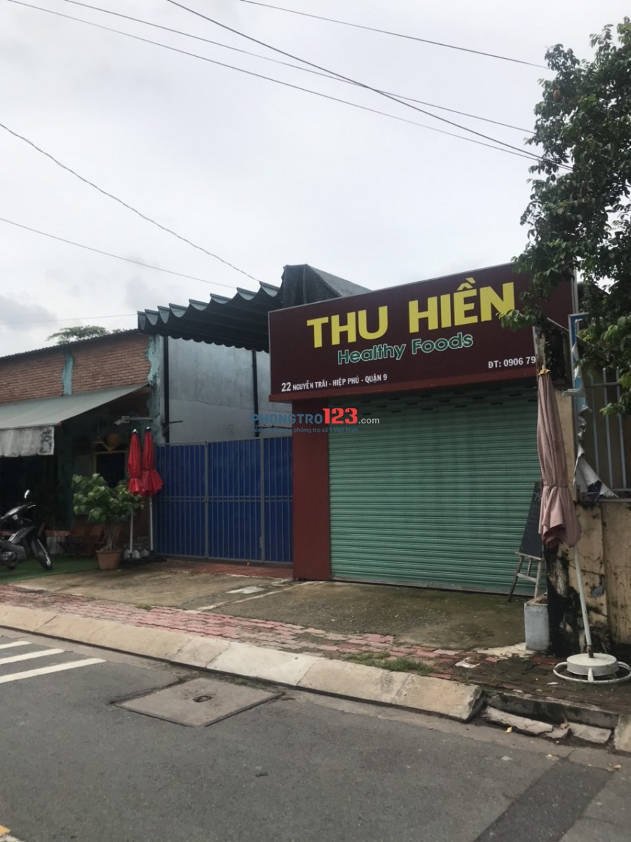 Cho thuê nhà nguyên căn 8x15 mặt tiền Khu Kiến Thiết Q9 Số 22 Nguyễn Trãi P Hiệp Phú Q9