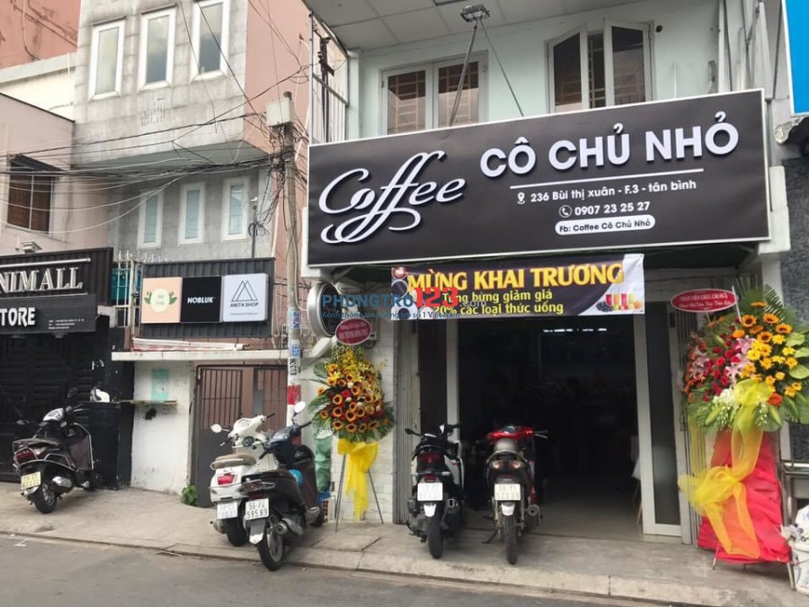 Chính chủ cần sang mặt bằng quán cafe Mặt tiền 236 Bùi Thị Xuân Phường 3 Q Tân Bình