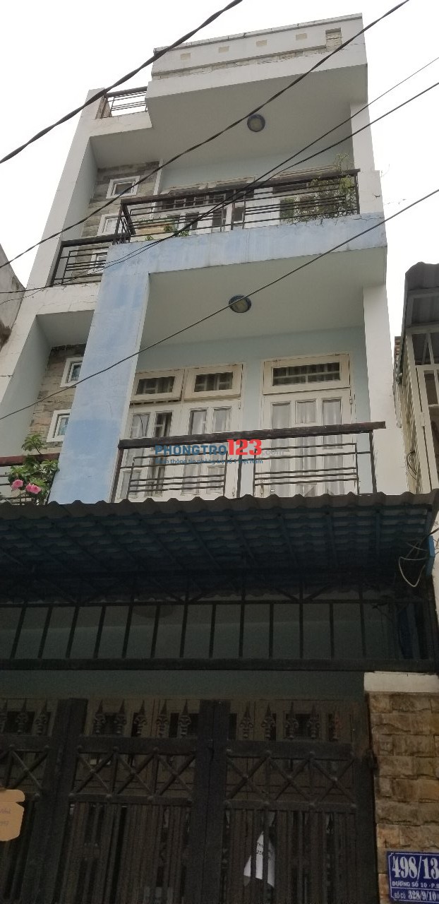 Chính chủ cho thuê nhà nguyên căn đường Nguyễn Văn Khối (Cây Trâm) P9, Gò Vấp, giá thuê 10 triệu/tháng.
