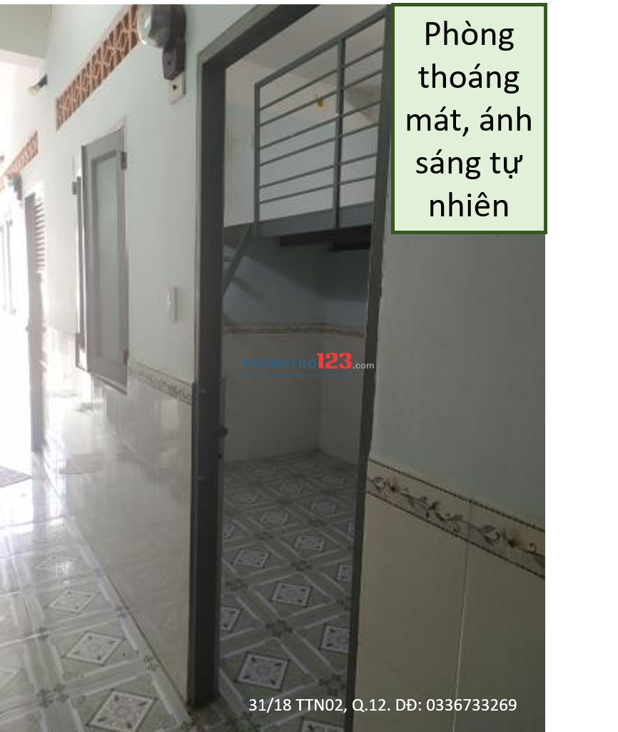 Nhà trọ cho thuê 14m2 giá 2tr - Tân Thới Nhất - Q.12