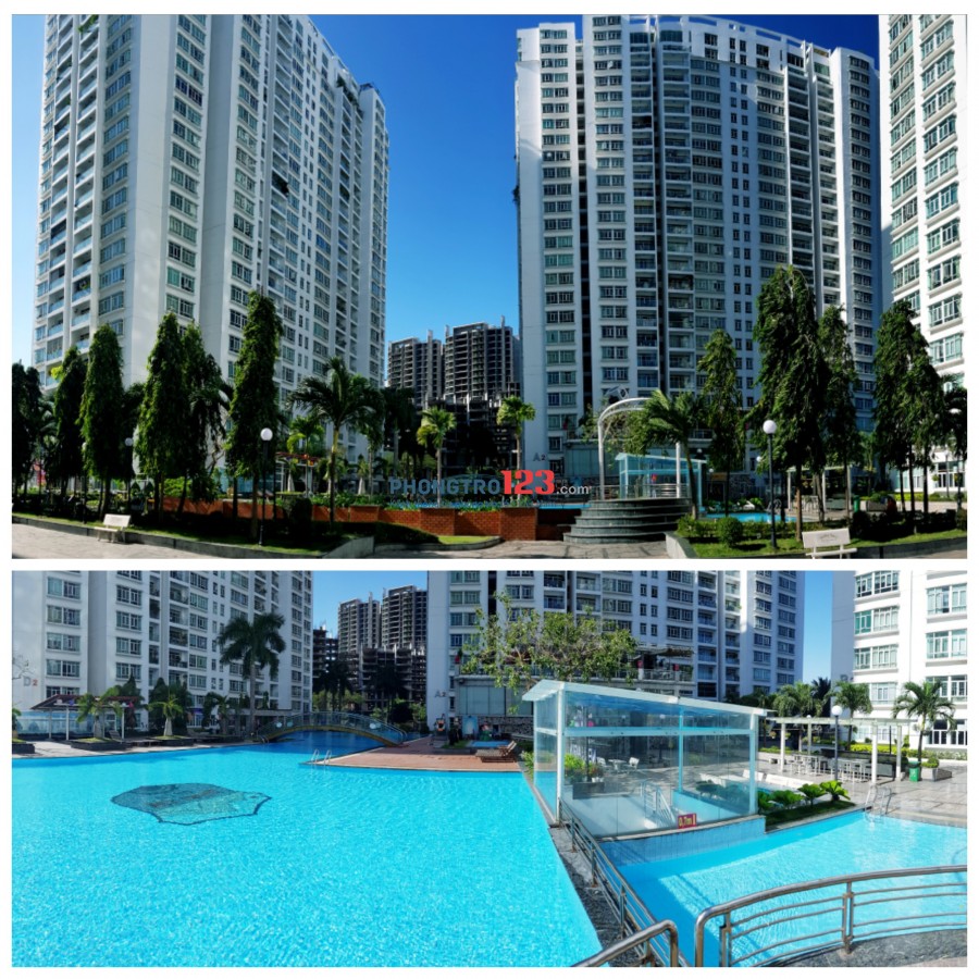 Phòng Master full NT siêu đẹp trong căn hộ cao cấp, siêu thị, hồ bơi, công viên gần Đại Học Tôn Đức Thắng, Rimit
