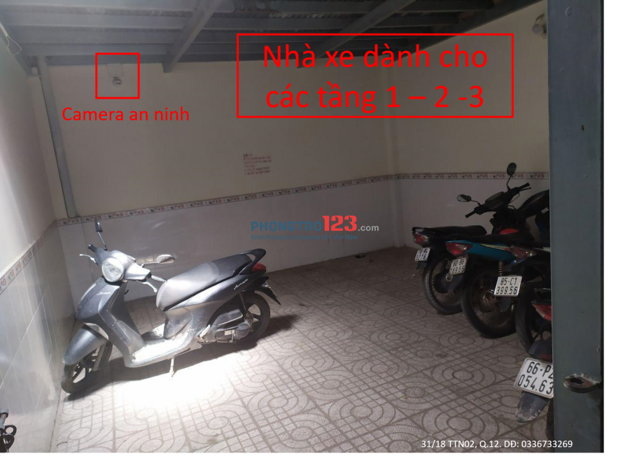 Nhà trọ cho thuê 14m2 giá 2tr - Tân Thới Nhất - Q.12