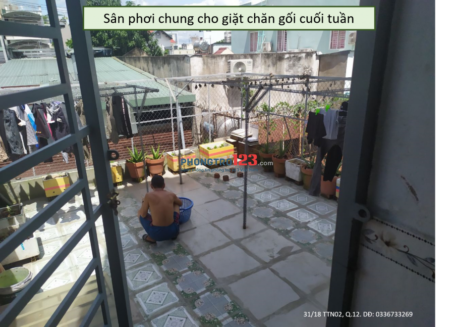 Nhà trọ cho thuê 14m2 giá 2tr - Tân Thới Nhất - Q.12
