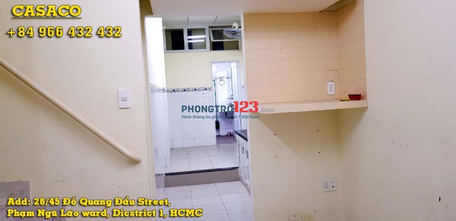 Phòng cho thuê, full nội thất, bếp, wc riêng, tự do, Bùi Viện, Q.1