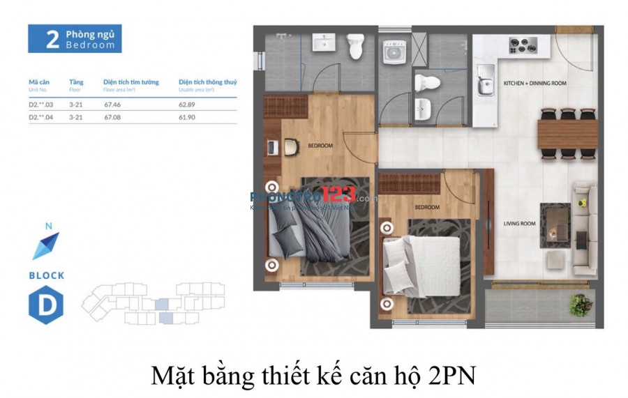 Cho thuê, bán căn hộ chung cư Safira Khang Điền Q9