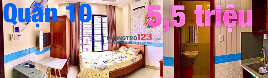 Cho thuê phòng Studio Full nội thất cao cấp Ngay Nguyễn Giản Thanh Q10 giá từ 4tr/th