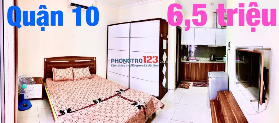 Cho thuê phòng Studio Full nội thất cao cấp Ngay Nguyễn Giản Thanh Q10 giá từ 4tr/th