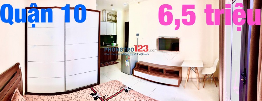 Cho thuê phòng Studio Full nội thất cao cấp Ngay Nguyễn Giản Thanh Q10 giá từ 4tr/th