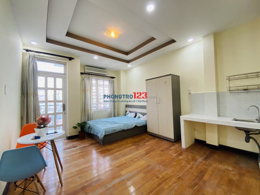 Phòng RỘNG RÃI - THOÁNG MÁT - FULL NỘI THẤT - GIỜ TỰ DO Khu Bùi đình Túy