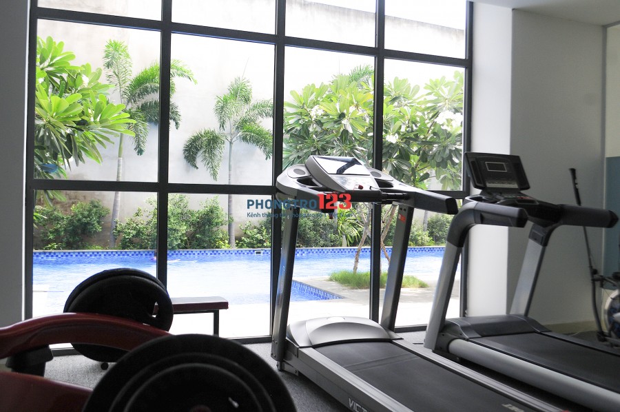 Cho thuê Căn hộ dịch vụ sang trọng có hồ bơi và gym miễn phí