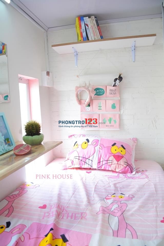 PinkHouse. An cư khi ở một mình, vui vẻ khi ở cùng nhau, đủ tiện nghi giá chỉ 1tr6/tháng. Lh chị Mỹ 0903224672