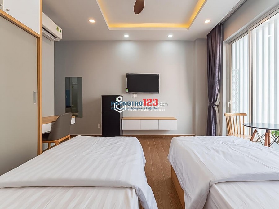 Studio 2 giường linh hoạt, đón ánh sáng tự nhiên tại 60 Yên Thế, Phường 2, Quận Tân Bình