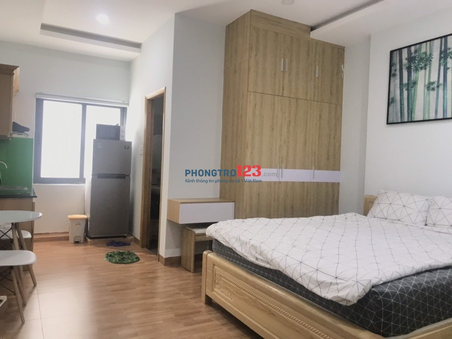 Phòng thiết kế căn hộ mini đủ nội thất, bếp riêng, gần Trần Não, giá 5,5 triệu