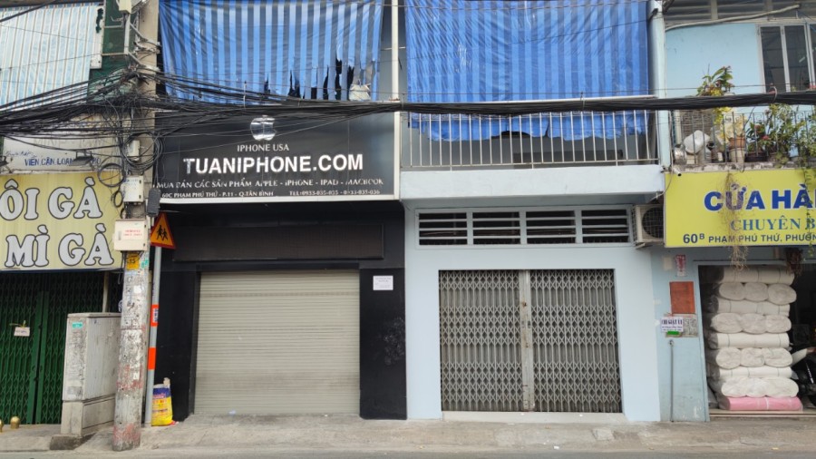Cho thuê mặt bằng nguyên căn dtsd 80m2 tại 60C Đường Phạm Phú Thứ, Phường 11, Quận Tân Bình (KHU BẢY HIỀN)