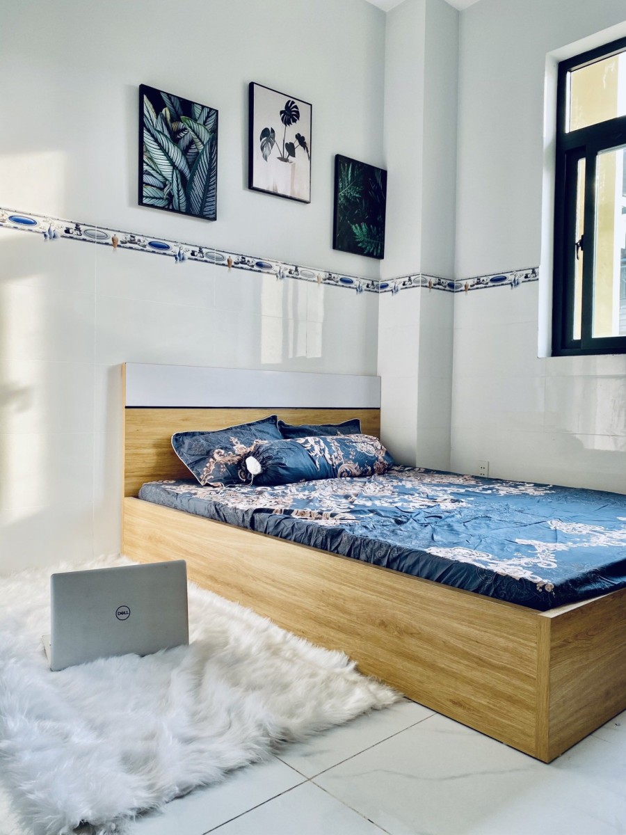 Cho thuê phòng trọ Đồng Xoài, full nội thất. Ban công cửa sổ lớn, Gần chợ Hoàng Hoa Thám Etown Cộng Hòa