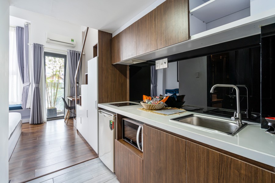 Cho thuê căn hộ dịch vụ cao cấp tại Bình Thạnh, 30m2 full nội thất hiện đại