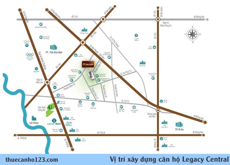 Vị trí căn hộ Legacy Central