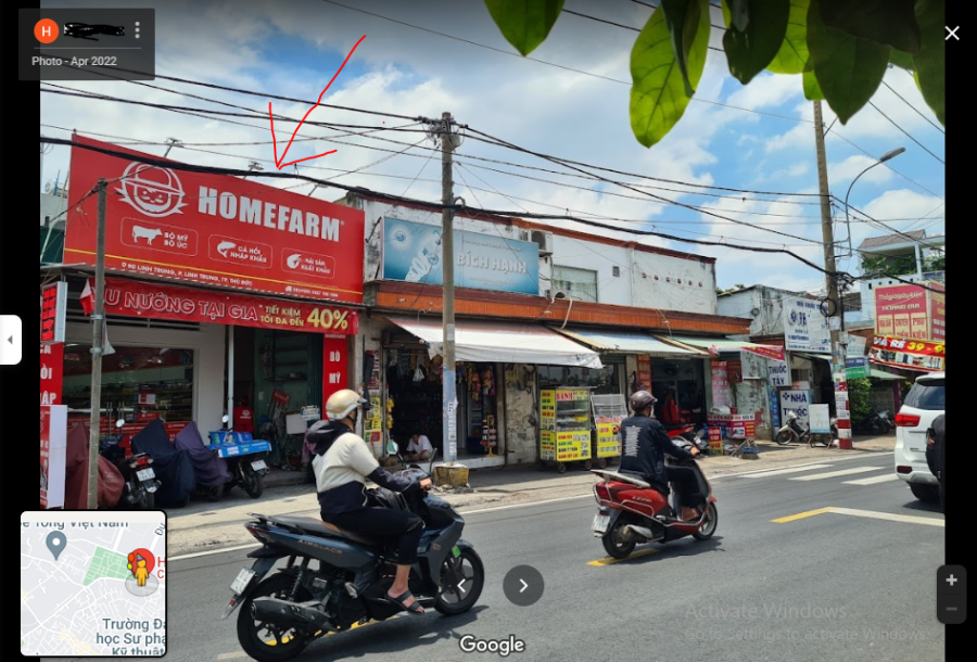 Cho thuê nhà mặt tiền đường ngã ba chợ Linh Trung sát Bách Hóa Xanh 48m2
