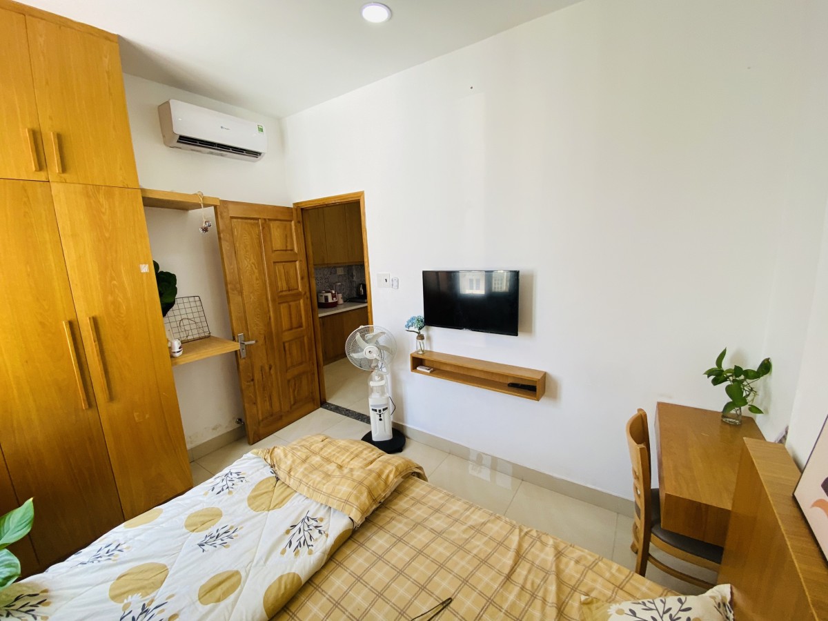 Căn hộ full nội thất giá rẻ - tiện nghi tại Đường Nơ Trang Long. Giá thuê chỉ từ 5 Triệu đến 7 Triệu