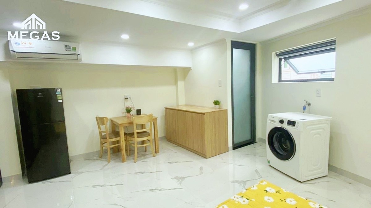 Căn hộ 35m2, đầy đủ nội thất có máy giặt riêng ngay Bình Trưng Đông