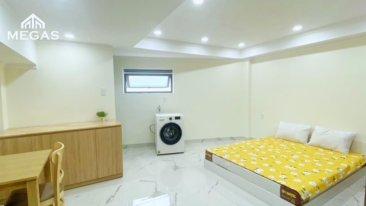 Căn hộ 35m2, đầy đủ nội thất có máy giặt riêng ngay Bình Trưng Đông