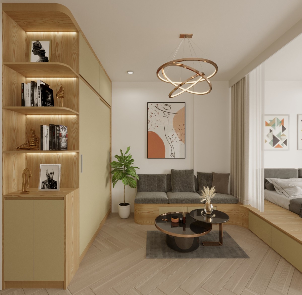 Cho thuê căn hộ 1 Ngủ đủ đồ SA2 tầng trung cửa sổ rộng view đẹp - tiện ích hoàn hảo VinhomesSmartCit